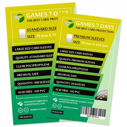 Протекторы для карт Games 7Days (70*120 мм, 100 шт.) (Standart)