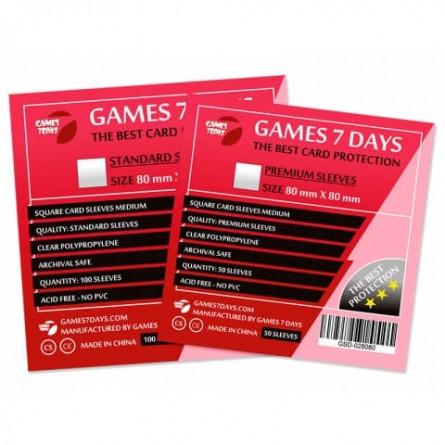 Протекторы для карт Games 7Days (80*80 мм, 100 шт.) (Standart)