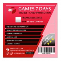 Протекторы для карт Games 7Days (80*80 мм, 50 шт.) (Premium)