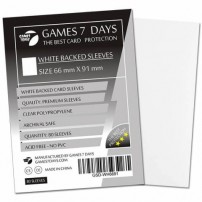 Протекторы для карт Games 7 Days (66x91мм) (WHITE) 80шт.