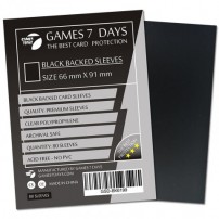 Протекторы для карт Games 7 Days (66x91мм) (BLACK) 80шт.