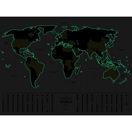 Скретч Карта Мира "Travel Map Glow World"