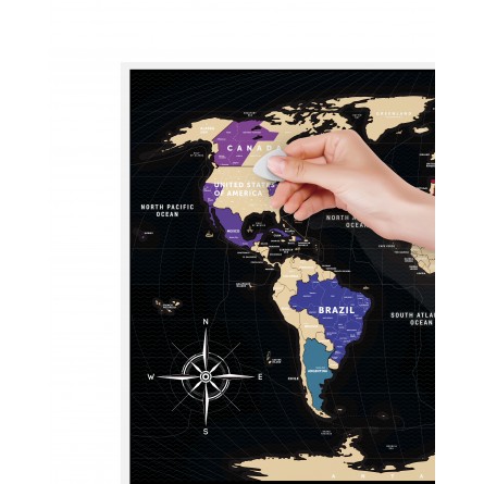 Скретч карта мира "Travel Map Black World"