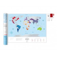 Скретч карта мира "Travel Map Silver World"
