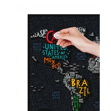 Скретч карта свiту "Travel Map LETTERS World" 